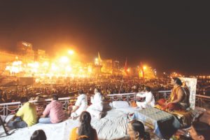 2014_28_With Inner Awakening participants at Ganga Arati – Varanasi - July 2014