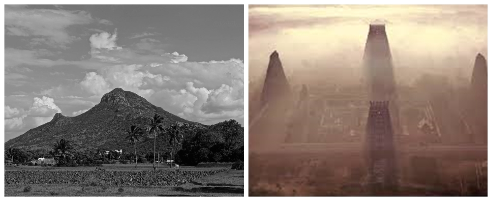 Arunachala hill and Arunachaleshwara Temple